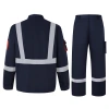 Export European code polyester-polyester twill long-sleeved reflective strip two-piece work clothes, auto repair work clothes, workshop factory uniforms, labor protection clothing, spring and autumn long-sleeved work clothes, men's dirt-resistant and wear-resistant labor protection clothing wholesale, auto repair clothing, workshop factory uniforms, construction site uniforms details Picture